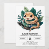 Wonderland Reptiel Avontuur Verjaardag Kaart (Voorkant / Achterkant)