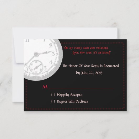 Wonderland RSVP Kaartje (Voorkant)