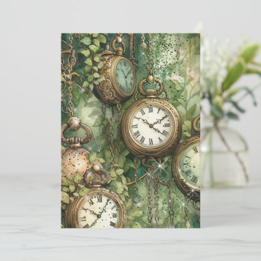 Wonderland Save the Date Kaart (Staand voorkant)