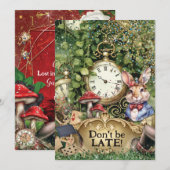 Wonderland Save the Date Kaart (Voorkant / Achterkant)