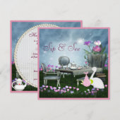 Wonderland Sip & See Baby shower Kaart (Voorkant / Achterkant)