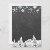 Wonderland sneeuwvlokken chique winter zoet zestie kaart (Achterkant)
