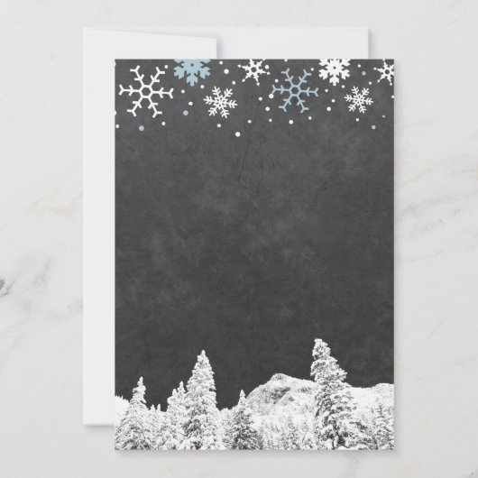 Wonderland sneeuwvlokken chique winter zoet zestie kaart (Achterkant)