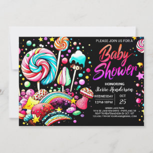 Wonderland Snoep Baby shower Kaart