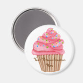 Wonderland Sprinkles Cupcake Magneet (Voorkant / Achterkant)