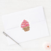 Wonderland Sprinkles Cupcake Ronde Sticker (Envelop)