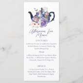 Wonderland Sprookje Huwelijk Middag Tea Party Menu (Voorkant)