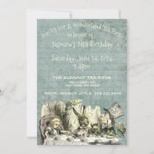  Wonderland Tea Party Birthday nodigt uit Kaart (Voorkant)