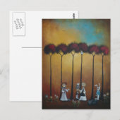 Wonderland Tea Party Briefkaart (Voorkant / Achterkant)