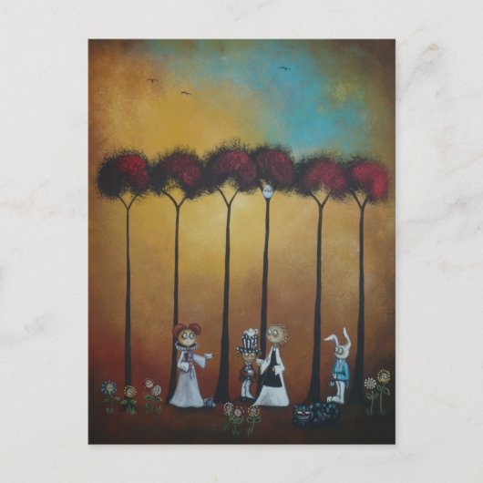 Wonderland Tea Party Briefkaart (Voorkant)