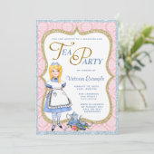 Wonderland Tea Party Kaart (Staand voorkant)