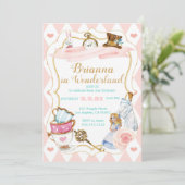 Wonderland Tea Party Kaart (Staand voorkant)