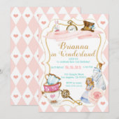 Wonderland Tea Party Kaart (Voorkant / Achterkant)