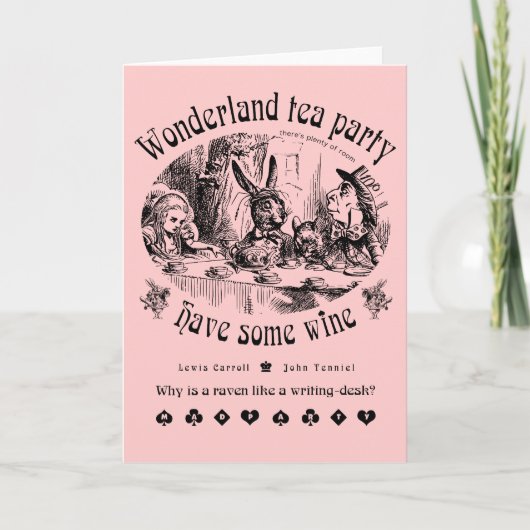 Wonderland Tea Party Kaart (Voorkant)