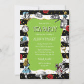 Wonderland Tea Party Lime Green Kaart (Voorkant)