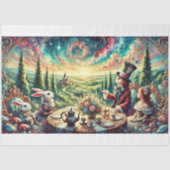 Wonderland Tea Party Magical Fantasy Decoupage Tissuepapier (Voorkant)