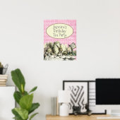 Wonderland Tea Party Pink Poster (Thuiskantoor)