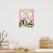 Wonderland Tea Party Pink Poster (Keuken)
