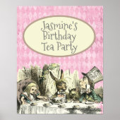  Wonderland Tea Party Pink Poster (Voorkant)