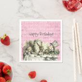  Wonderland Tea Pink Party Paper Servet (Insitu)