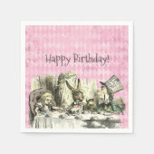  Wonderland Tea Pink Party Paper Servet (Voorkant)