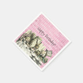  Wonderland Tea Pink Party Paper Servet (Hoek)