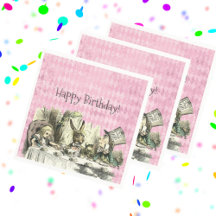  Wonderland Tea Pink Party Paper