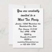 Wonderland The Mad Tea Party Alice Mad Hatter Kaart (Achterkant)