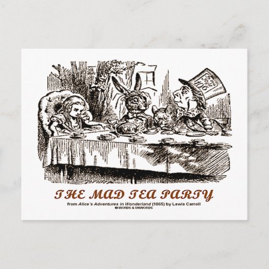 Wonderland The Mad Tea Party Briefkaart (Voorkant)