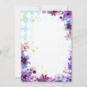 Wonderland-theepartij uitnodiging (Achterkant)