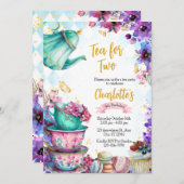 `Wonderland-theepartij-uitnodiging Kaart (Voorkant / Achterkant)