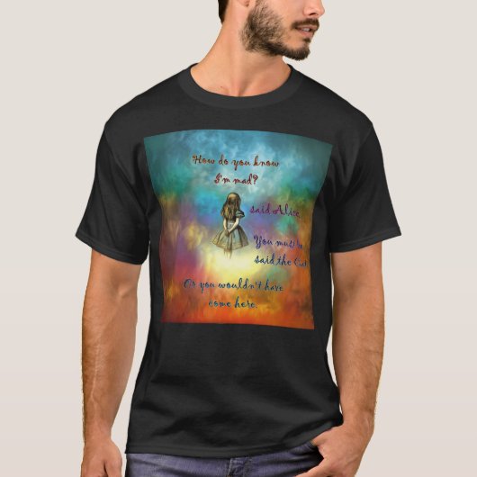 Wonderland Time - Alice in Wonderland Quote T-shirt (Voorkant)