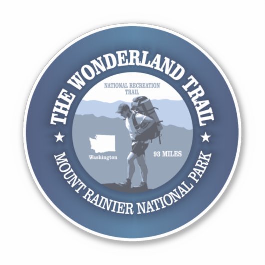 Wonderland Trail (BG) Sticker (Voorkant)