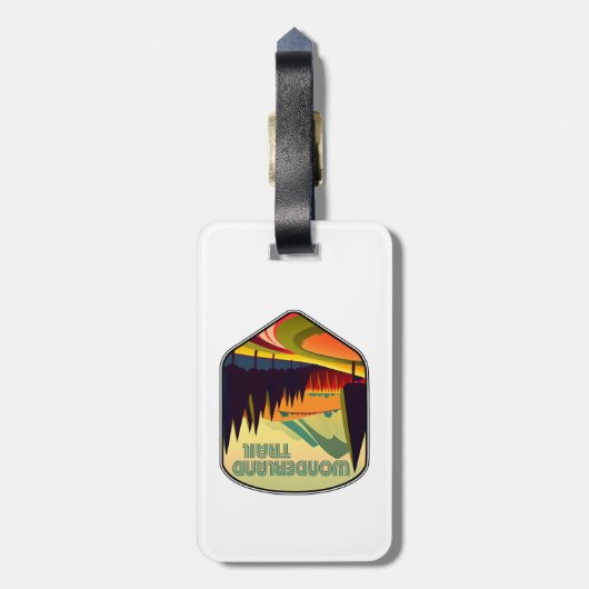 Wonderland Trail Kleuren Bagagelabel (Achterkant verticaal)