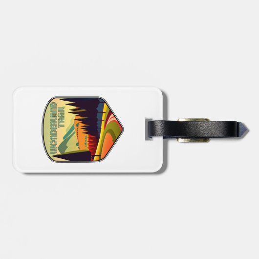 Wonderland Trail Kleuren Bagagelabel (Achterkant horizontaal)