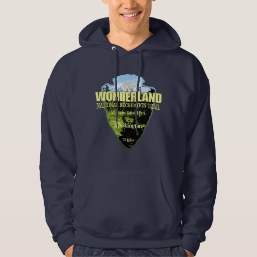 Wonderland Trail (pijlpunt) Hoodie (Voorkant)