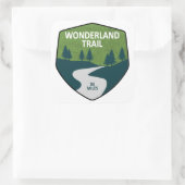 Wonderland Trail Vierkante Sticker (Tas)