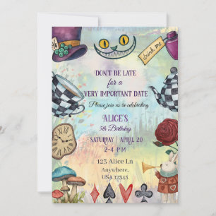 Wonderland Uitnodiging