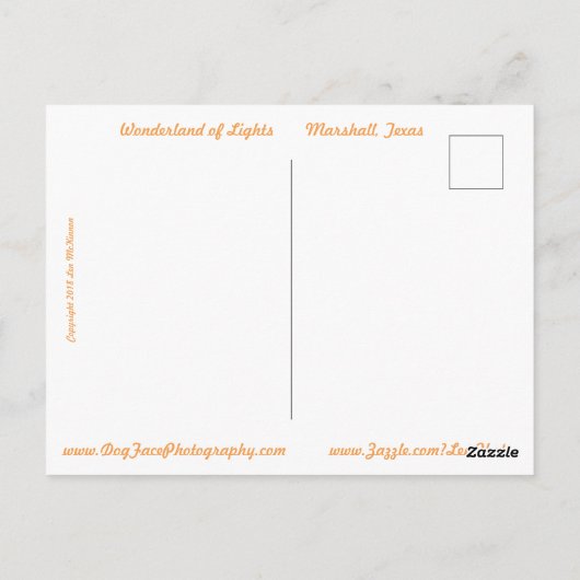 Wonderland van Lights Briefkaart (Achterkant)