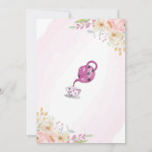 Wonderland Verjaardag 4e Tea Party Vier Meisjes Kaart (Achterkant)