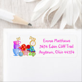 Wonderland Verjaardag retour adreslabels Etiket (Insitu)