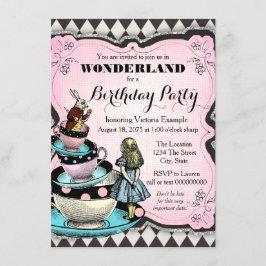  Wonderland verjaardagsfeest Kaart