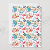 Wonderland verjaardagsuitnodiging bedankkaart (Achterkant)