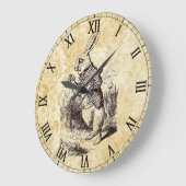 Wonderland Vintage Witte konijn Grote Klok (Hoek)