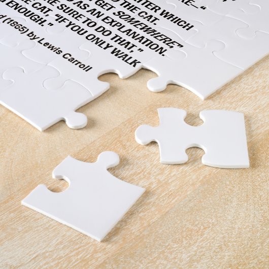 Wonderland waar ik vanaf zou moeten gaan legpuzzel (Zijkant)