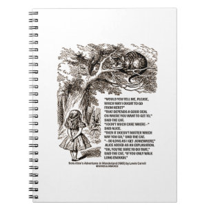 Wonderland waar ik vanaf zou moeten gaan notitieboek