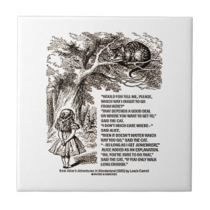 Wonderland waar ik vanaf zou moeten gaan tegeltje