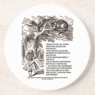 Wonderland waar ik vanaf zou moeten gaan zandsteen onderzetter