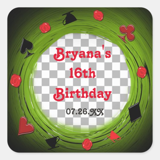 Wonderland Whimsical Mad Tea Party Swirl Sticker (Voorkant)