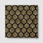 Wonderland Whimsy Black, Gold Wedding Guestbook Gastenboek (Achterkant)